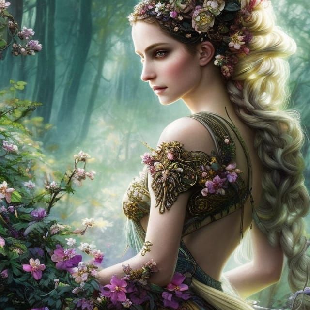 Elf Archer in Golden Forest Light