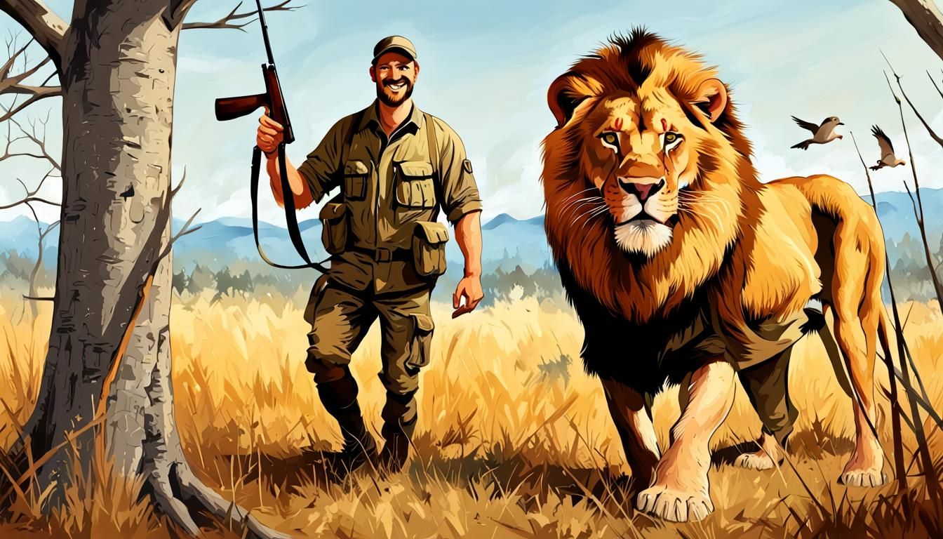 Hunter Unaware: A Lion's Stealthy Approach