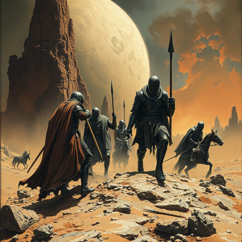 Medieval Knights on Alien Planet, Gothic Horror Style