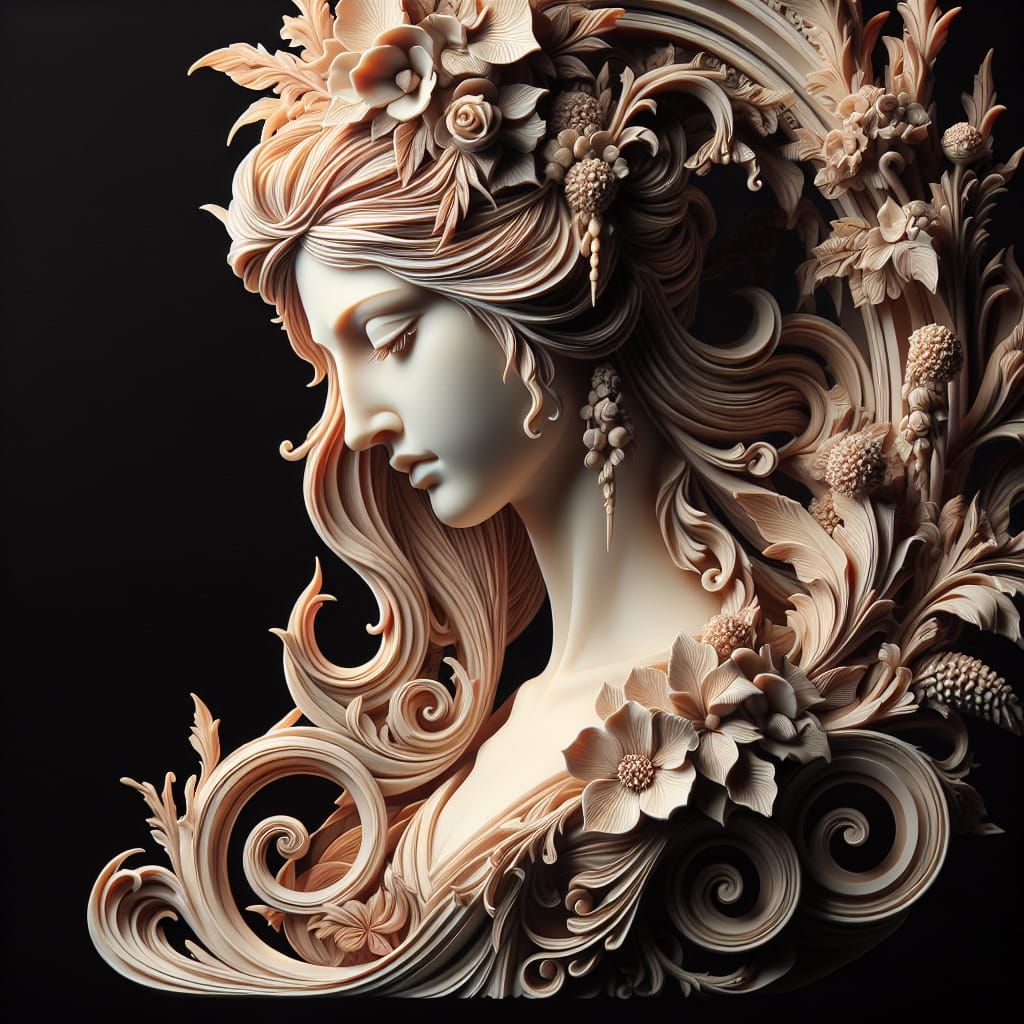 Beautiful Sculpture with Rich Color Contrast