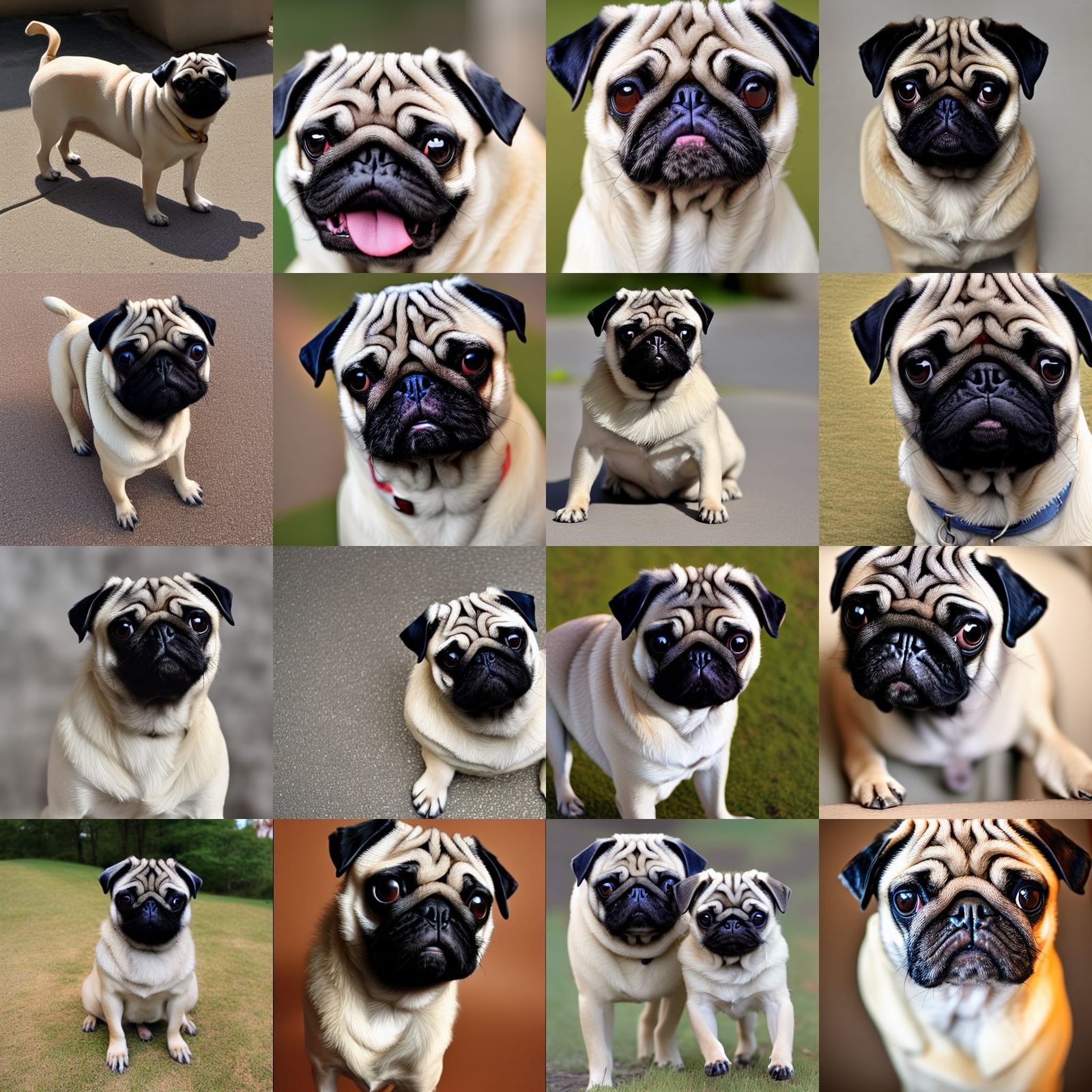 Pug Portrait: A Charming Canine Close-Up