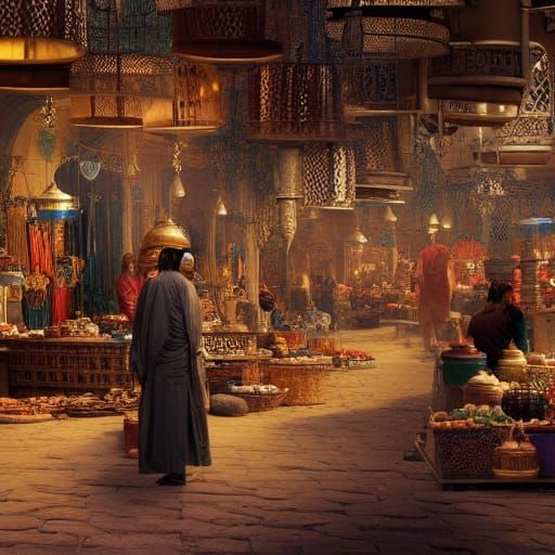 Babylon Bazaar: Epic Cinematic Digital Painting
