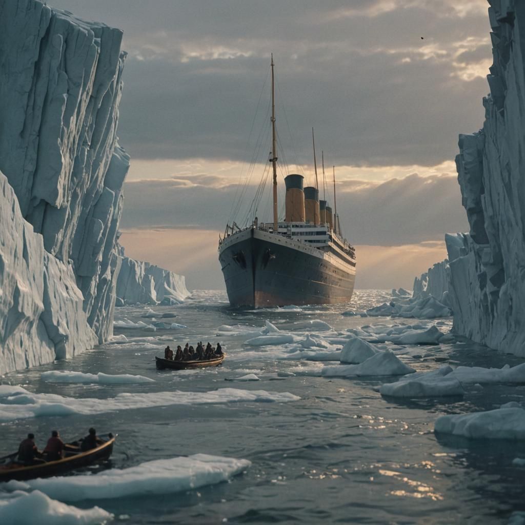 Titanic Sinking: Dramatic Maritime Disaster in Icy Seas
