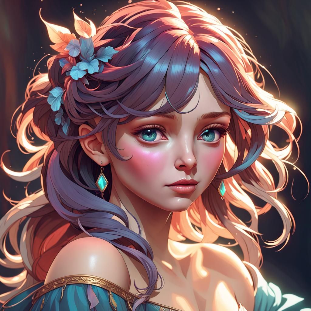 Detailed Portrait with Dynamic Lighting