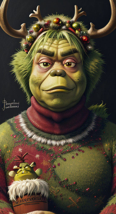 Epic Portrait in Hieronymus Bosch Style: Intricate Lady Beat...