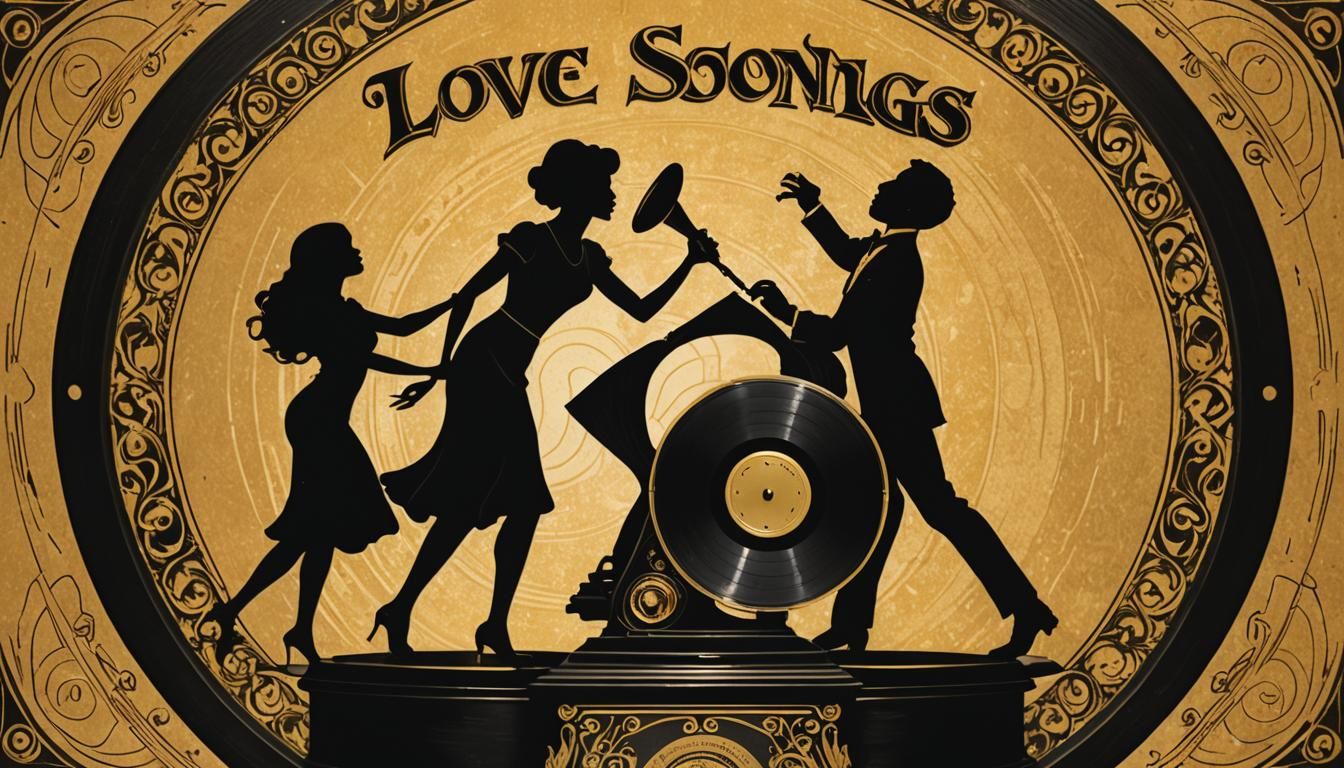 Art Deco Record Cover with Dancing Couple