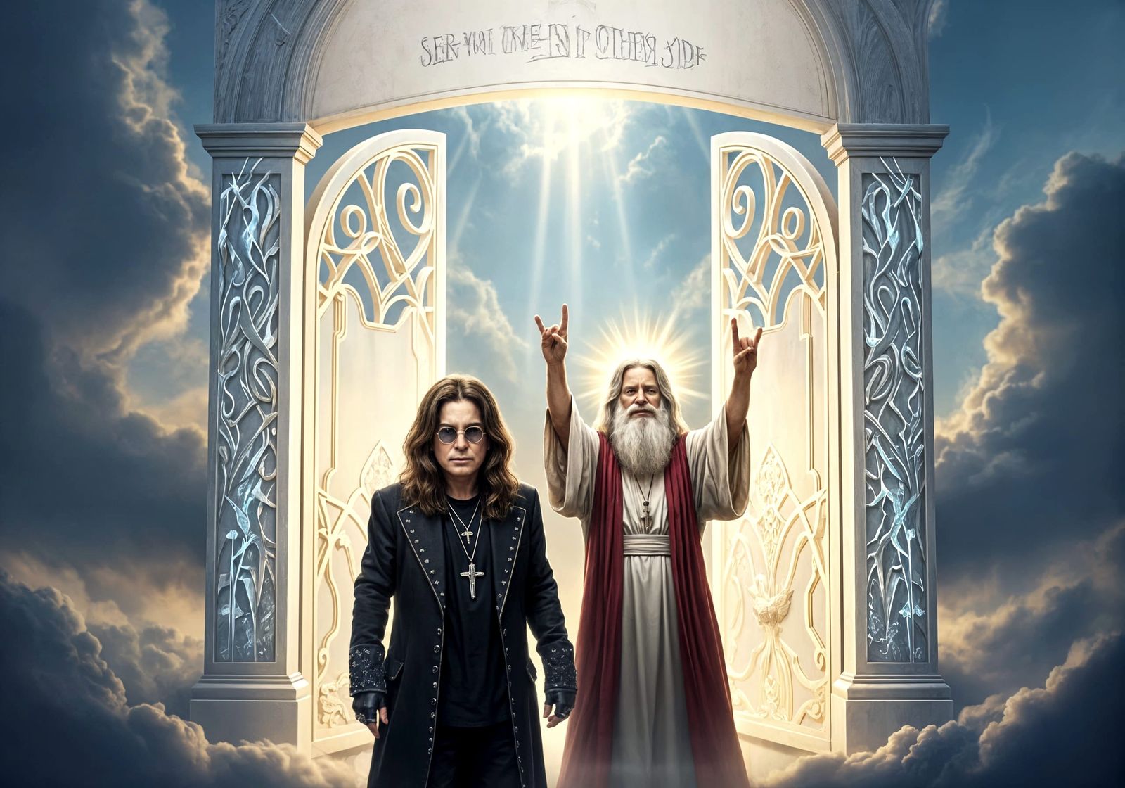 Ozzy Osbourne Greets God at the Pearly Gates