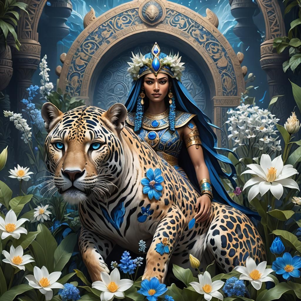 Mystical Jaguar-Donkey Protector on the Nile