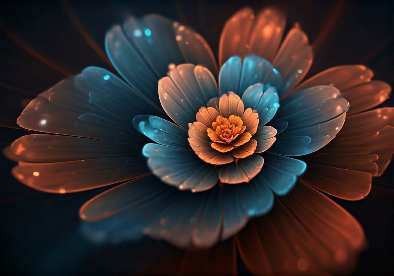 Ethereal Abstract Blooms in Iridescent Hues