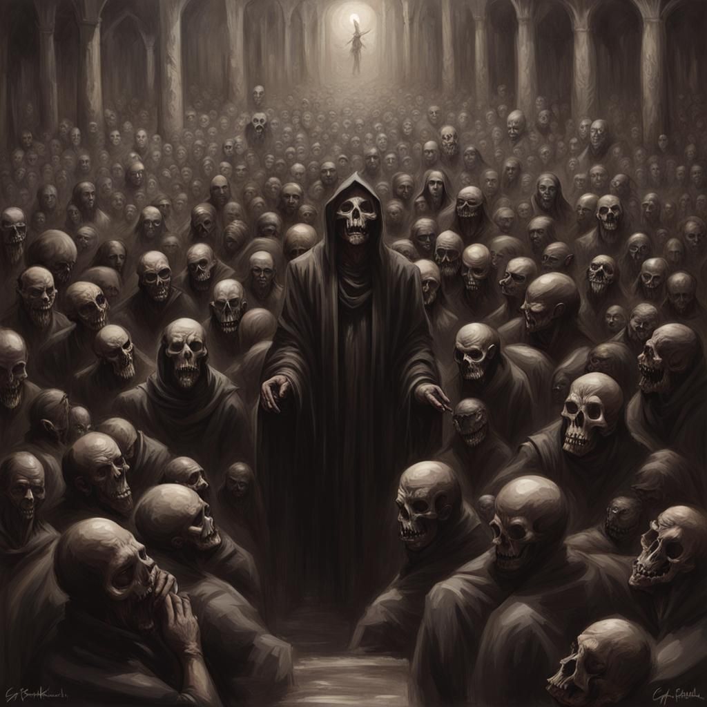 Sinister Heaven and Hell Digital Painting