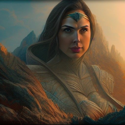 Gal Gadot Matte Painting in Unreal Engine 5