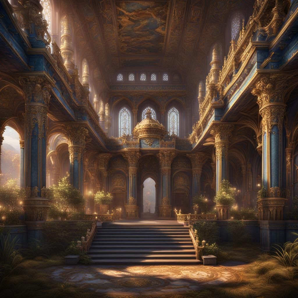 Fantastical Palace in Detailed Matte Painting