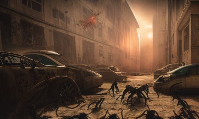 Cyberpunk Rome: Post-Apocalyptic Eldritch Landscape