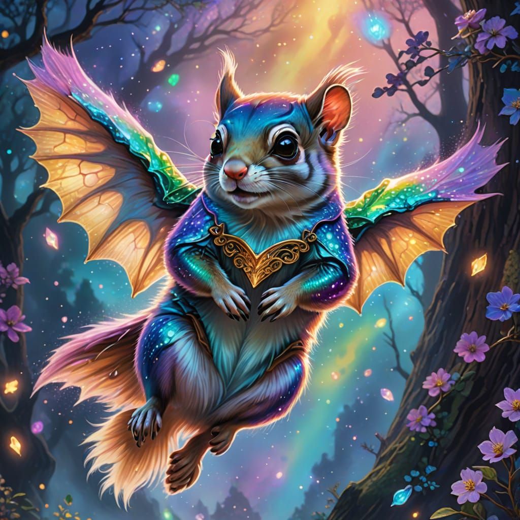 Rocky the Flying Squirrel in Ethereal Fantasy
