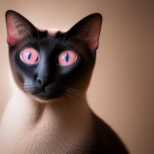 Elegant Siamese Cats in Natural Light