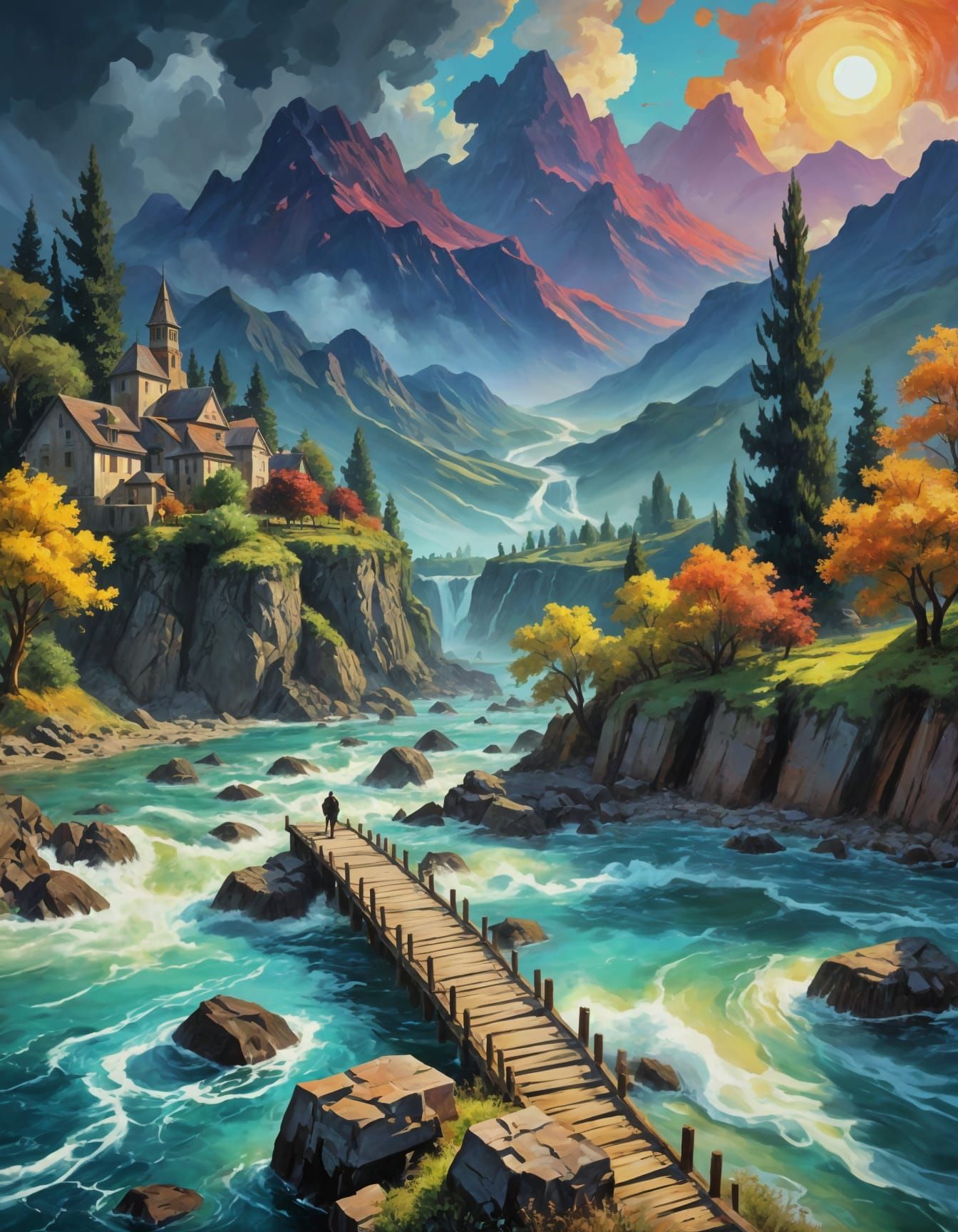 Maximalist Neo-Expressionist Oil Painting Masterpiece