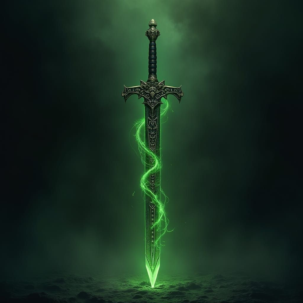 Gothic Saber with Deadly Poisonous Glow