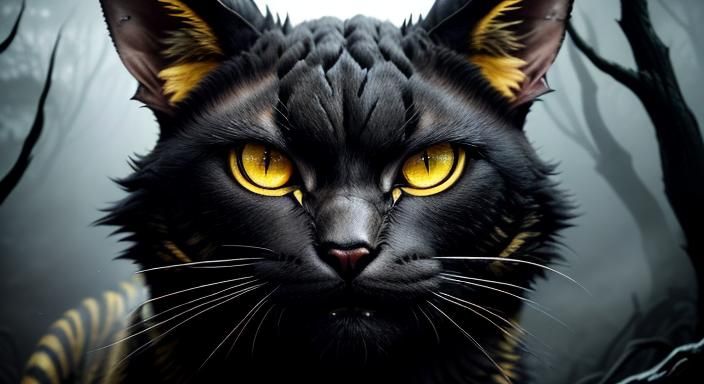 Hyperrealistic Feline Deathclaw Cat Portrait
