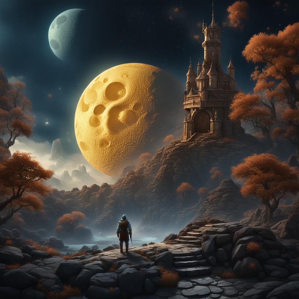 Detailed Matte Painting of the Man in the Moon