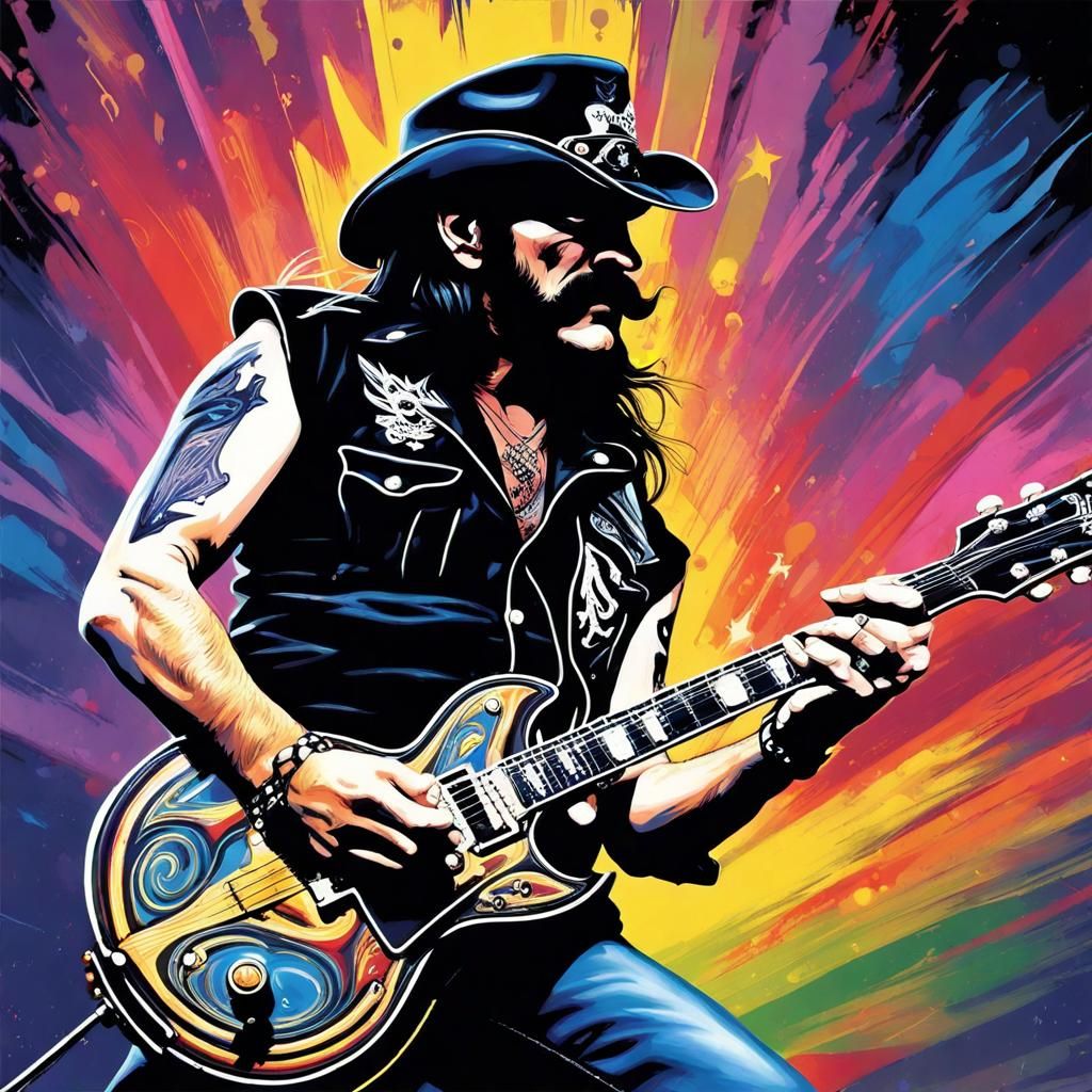 Lemmy Kilmister in Pop Art Style