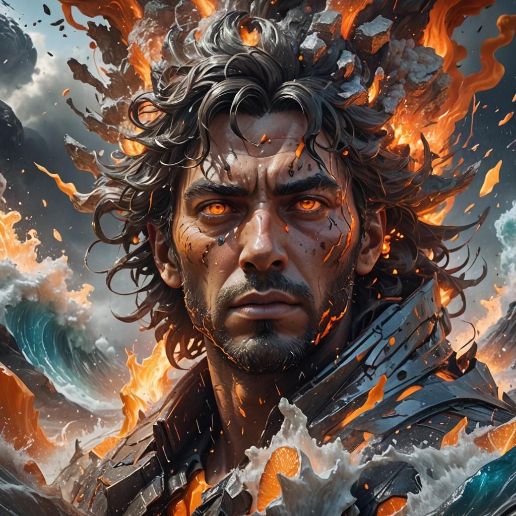 Overwhelmed Mind: Surreal Concept Art Portrait