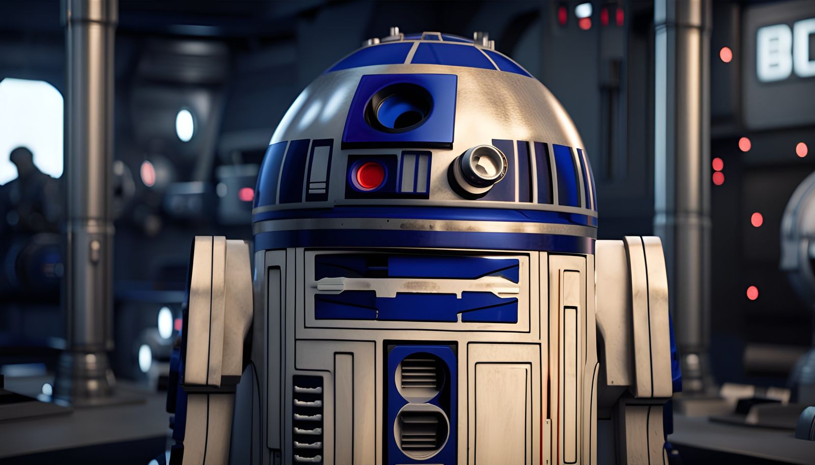 Hyperrealistic R2-D2 from Star Wars in 8K