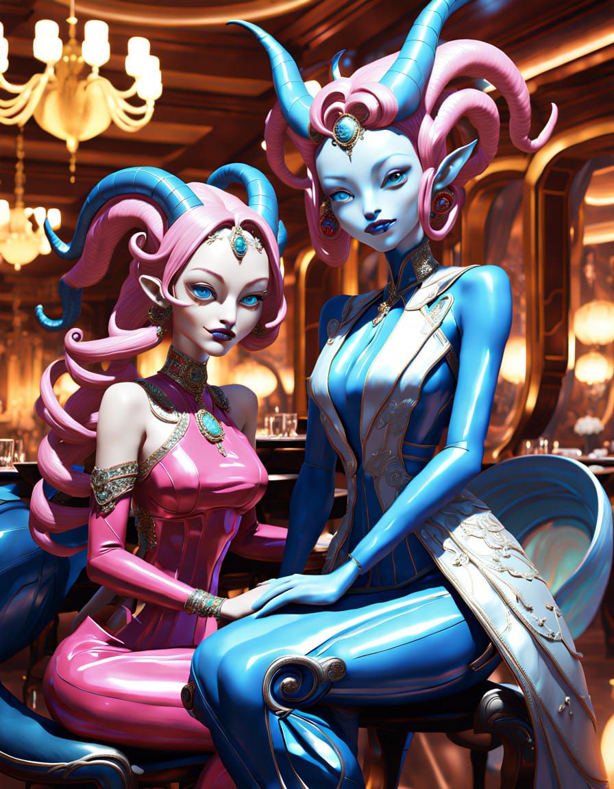 Intergalactic Romance in Vibrant, Anime-Inspired Style