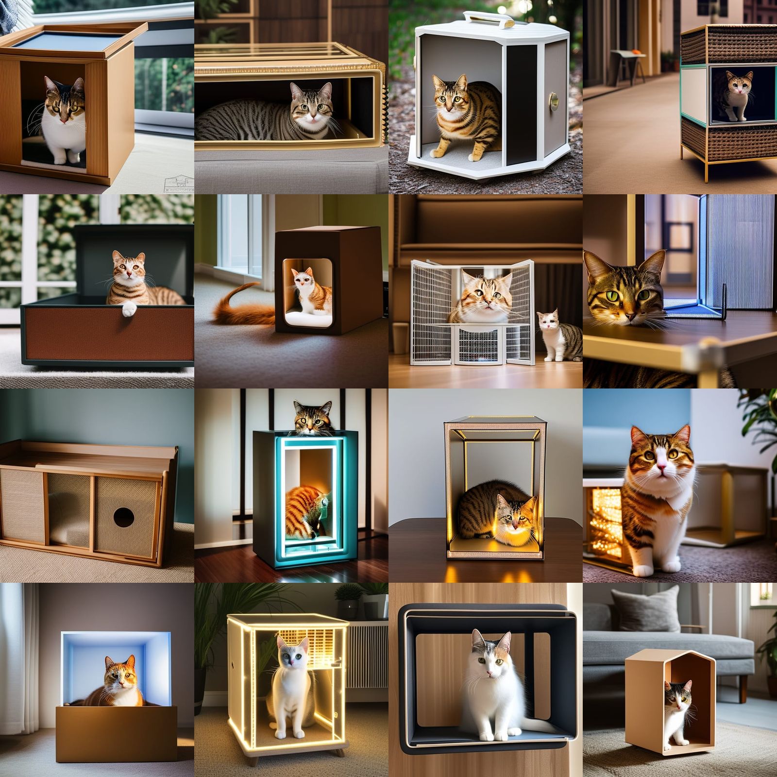 Cat in Infinity Mirror Box: Professional Photography