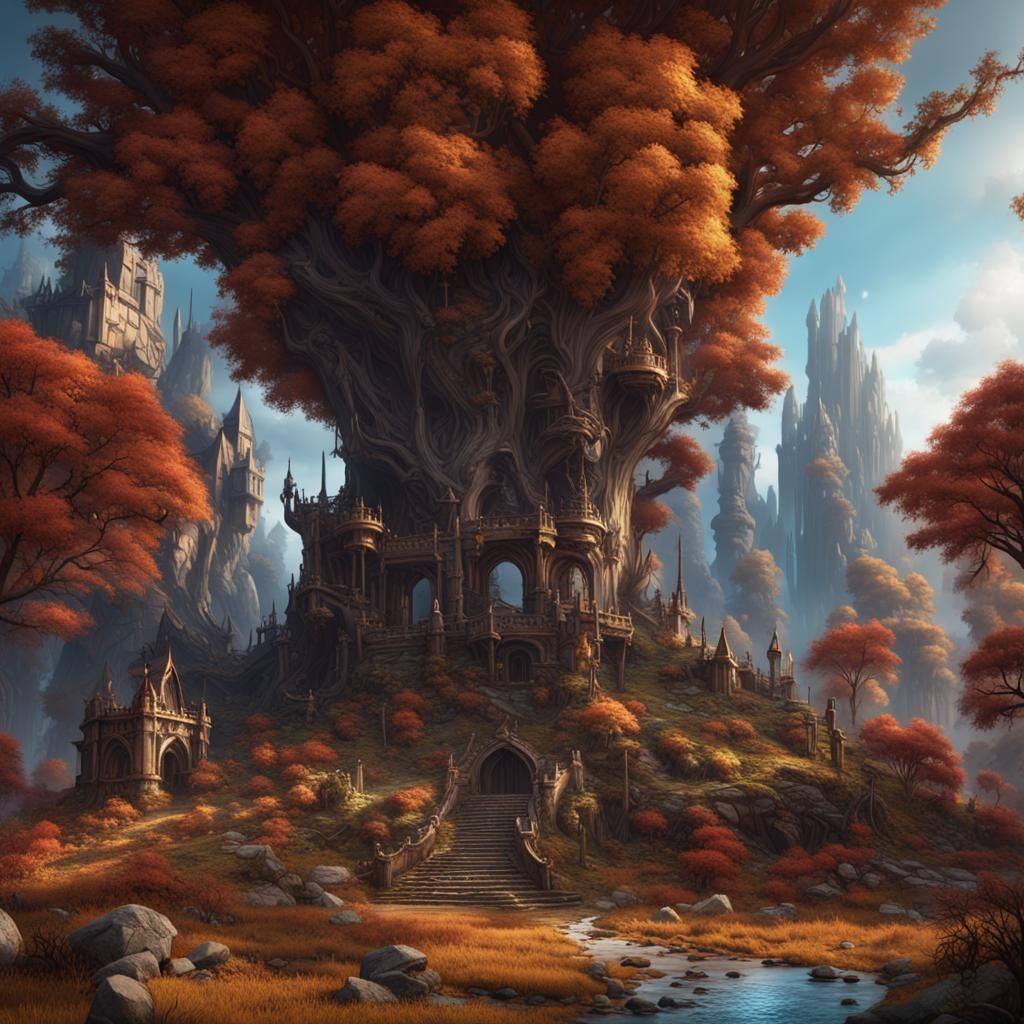 Fantastical Castle Concept Art in Deep Color