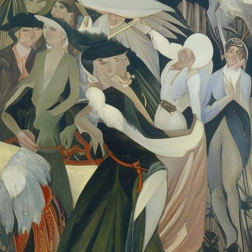 Vampire Lord in Coffin: Vintage Painting Style