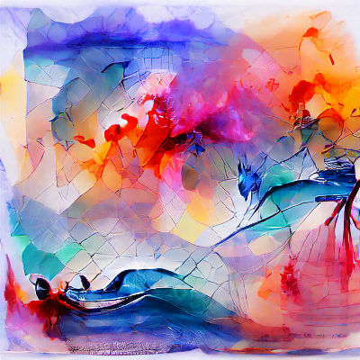 Water and Fire Abstract Composition