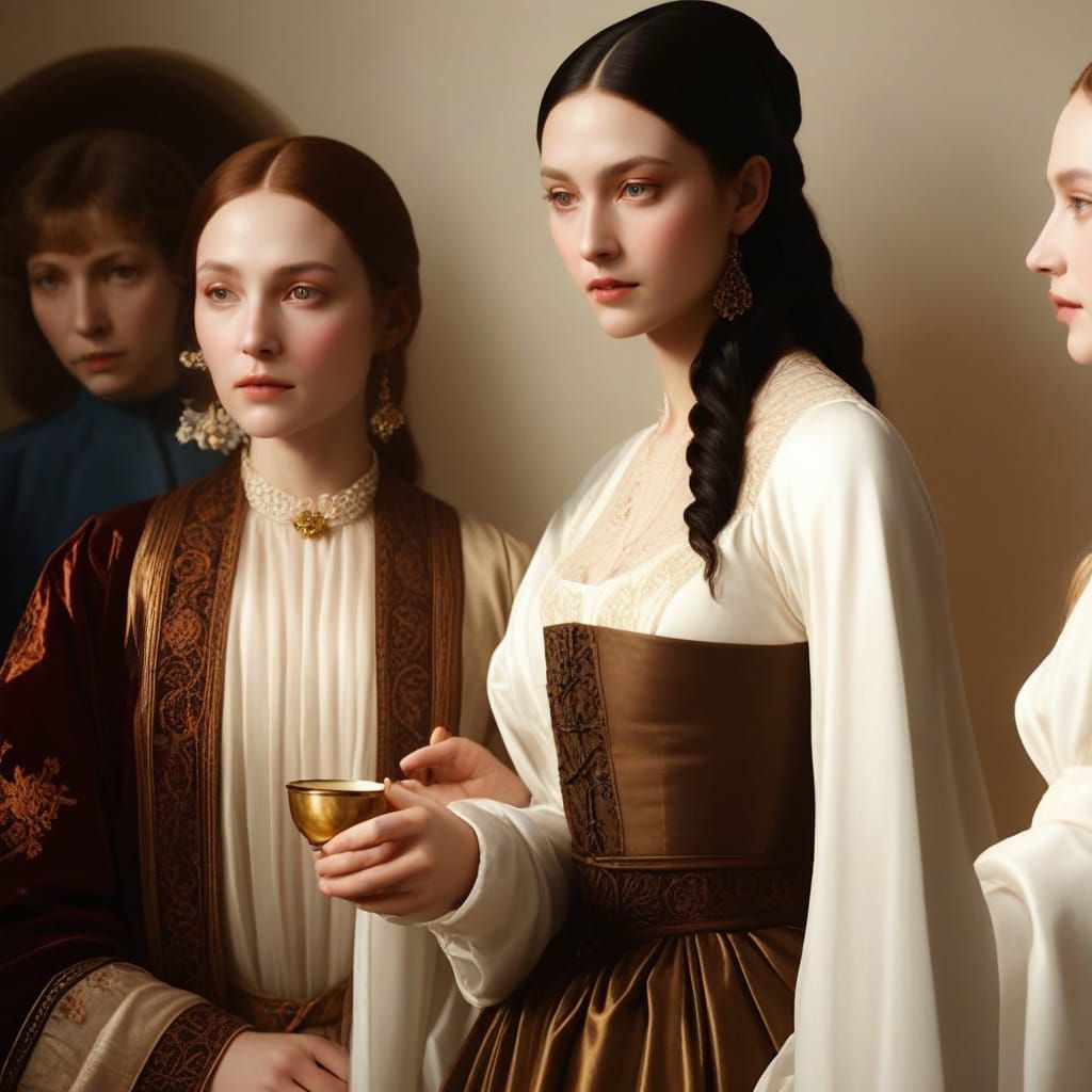 Looks like a modern person 'dropping-in.'