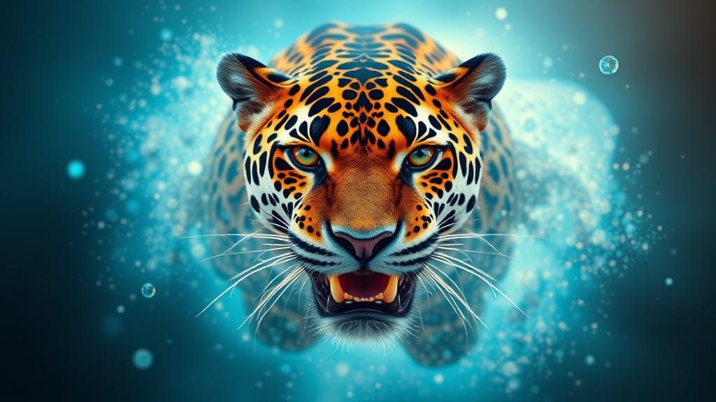 Jaguar Disintegrates into Radiant Particles in a Cosmic Danc...