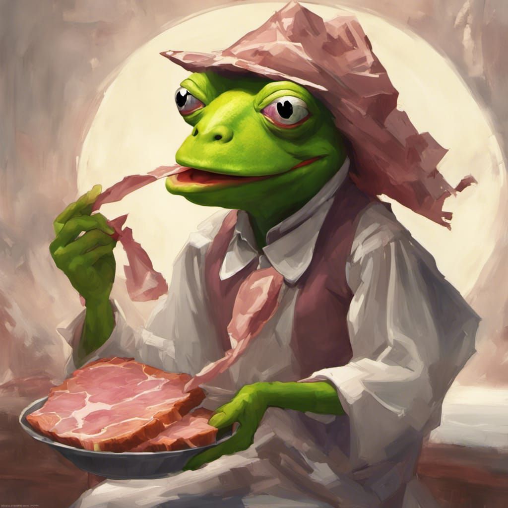Kermit Spanking Ham: Hyperdetailed Concept Art