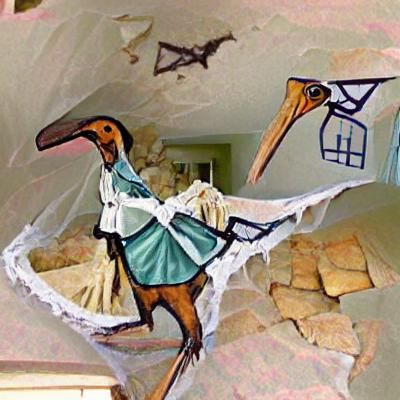 Pterodactyl Maid in French Costume