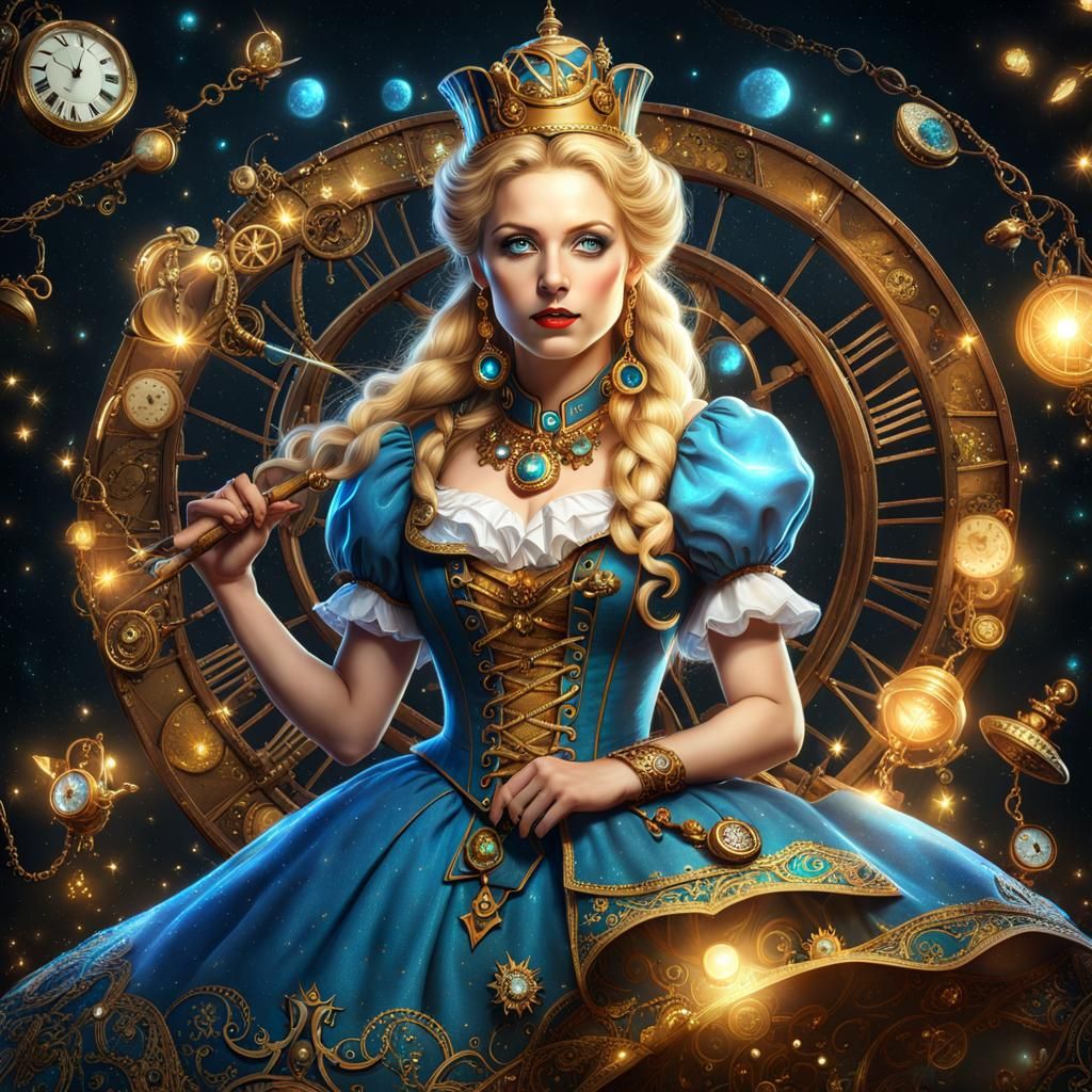 Holographic Steampunk Alice in Wonderland Treasure Hunt