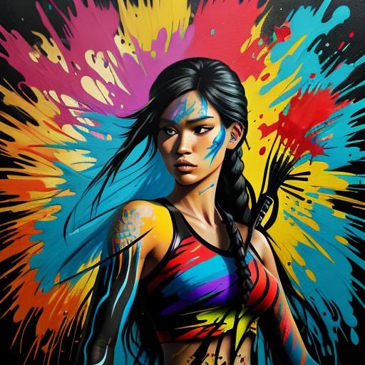 Hunger Games: Neon Graffiti Art Explosion