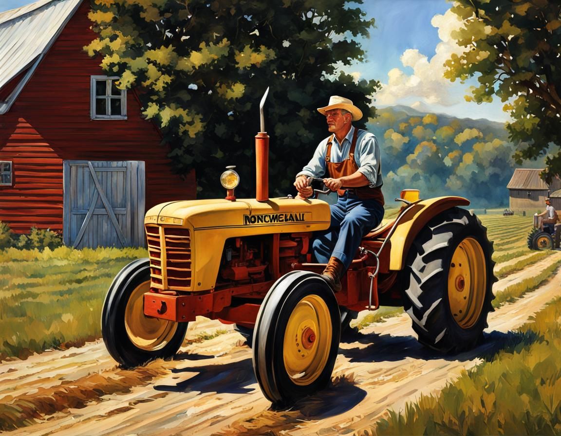 Vibrant Farmland View as Matte Painting