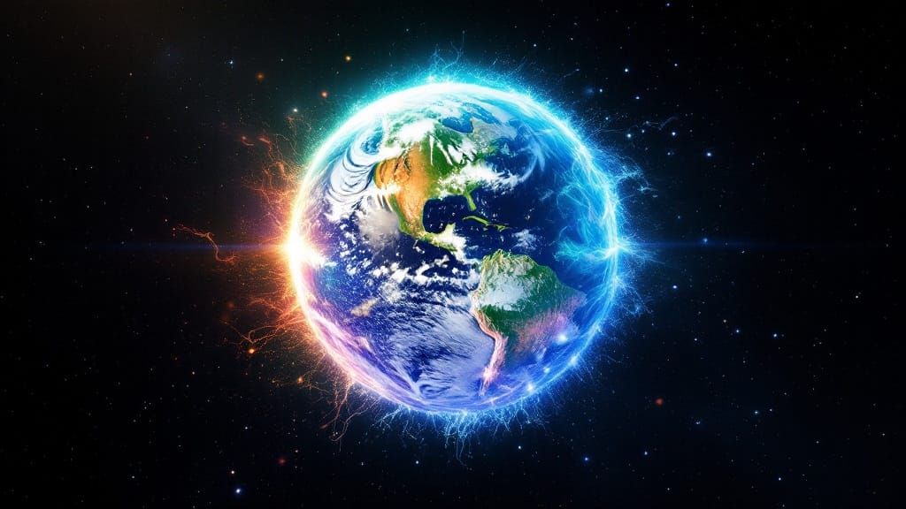 Vibrant Cosmic Birth of the Blue Planet