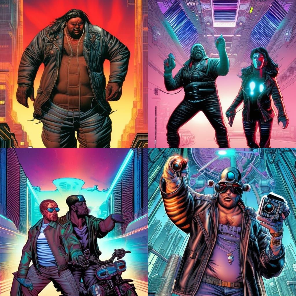 The Fatboys Return: Cyberpunk Comic Art