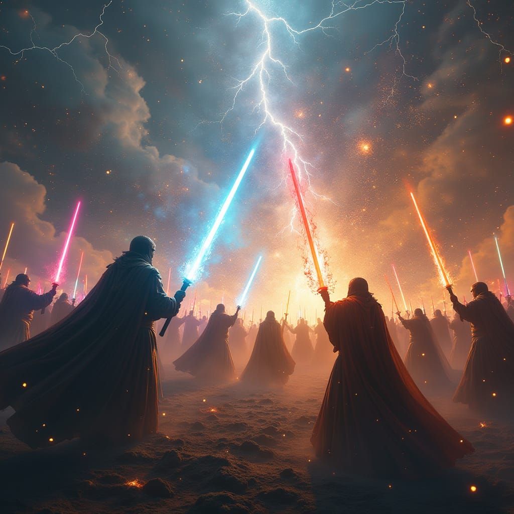 Celestial Battle: Archons vs. Angels in Hyperrealistic Conce...