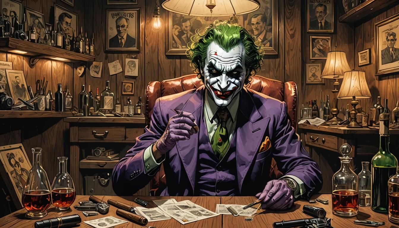 Joker as 1920s Mafia Boss Caricature