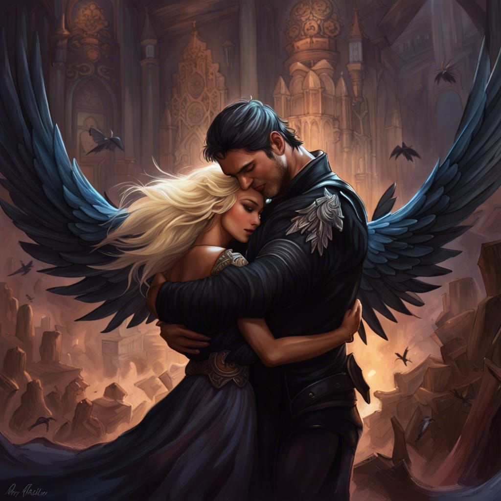 Fae Bodyguard Protecting Princess in Battle