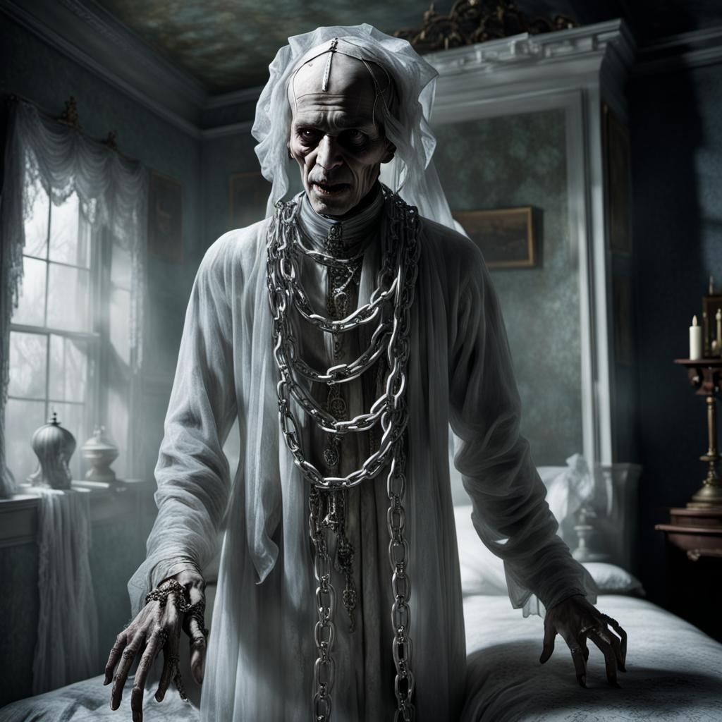 Ethereal Ghost of Jacob Marley with Chains