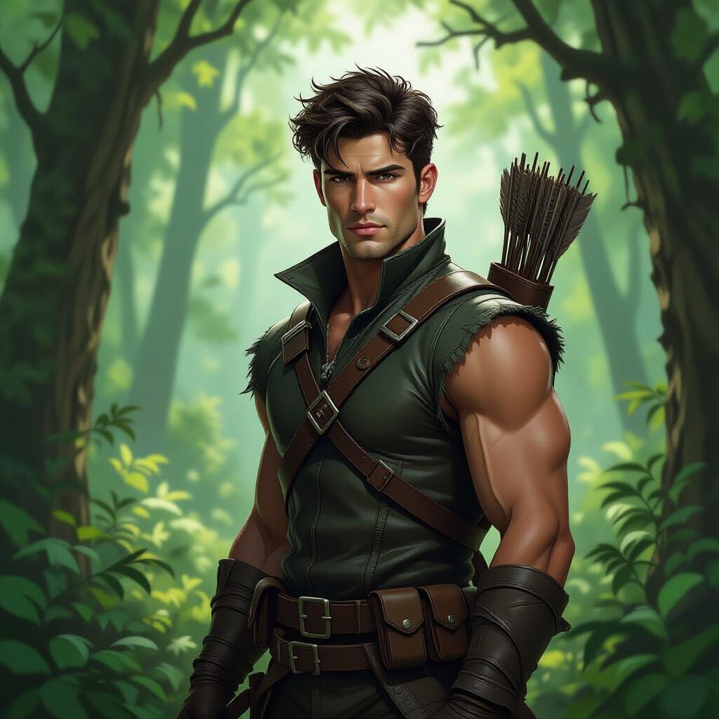 Gale Hawthorne in Sun-Dappled Forest
