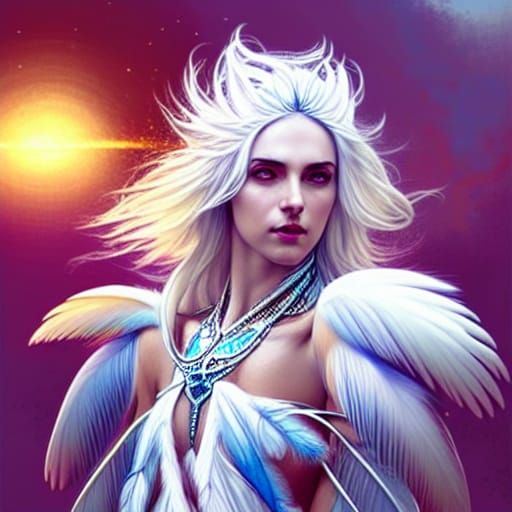 Harpy Portrait in Fantasy Art Style