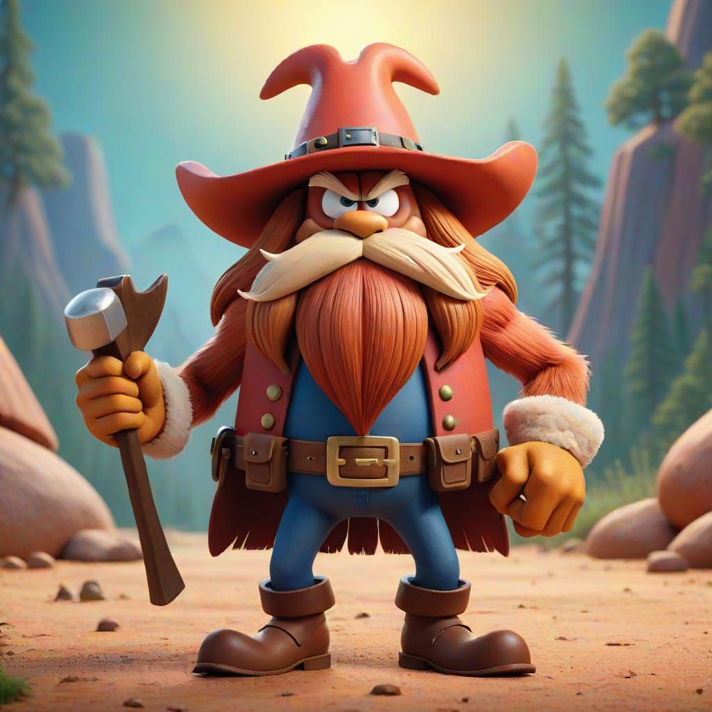 Pixar-Style Yosemite Sam Concept Art