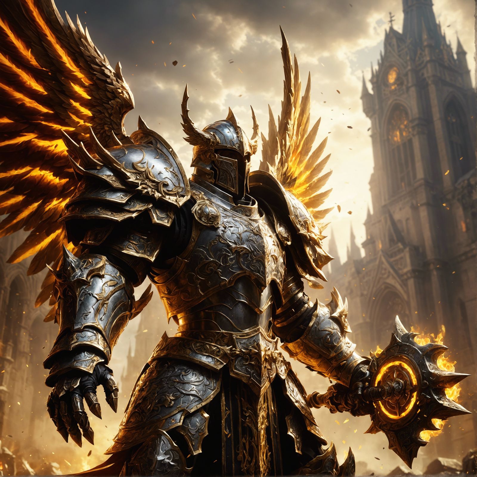 Heroic Paladin Concept Art in 8k Resolution