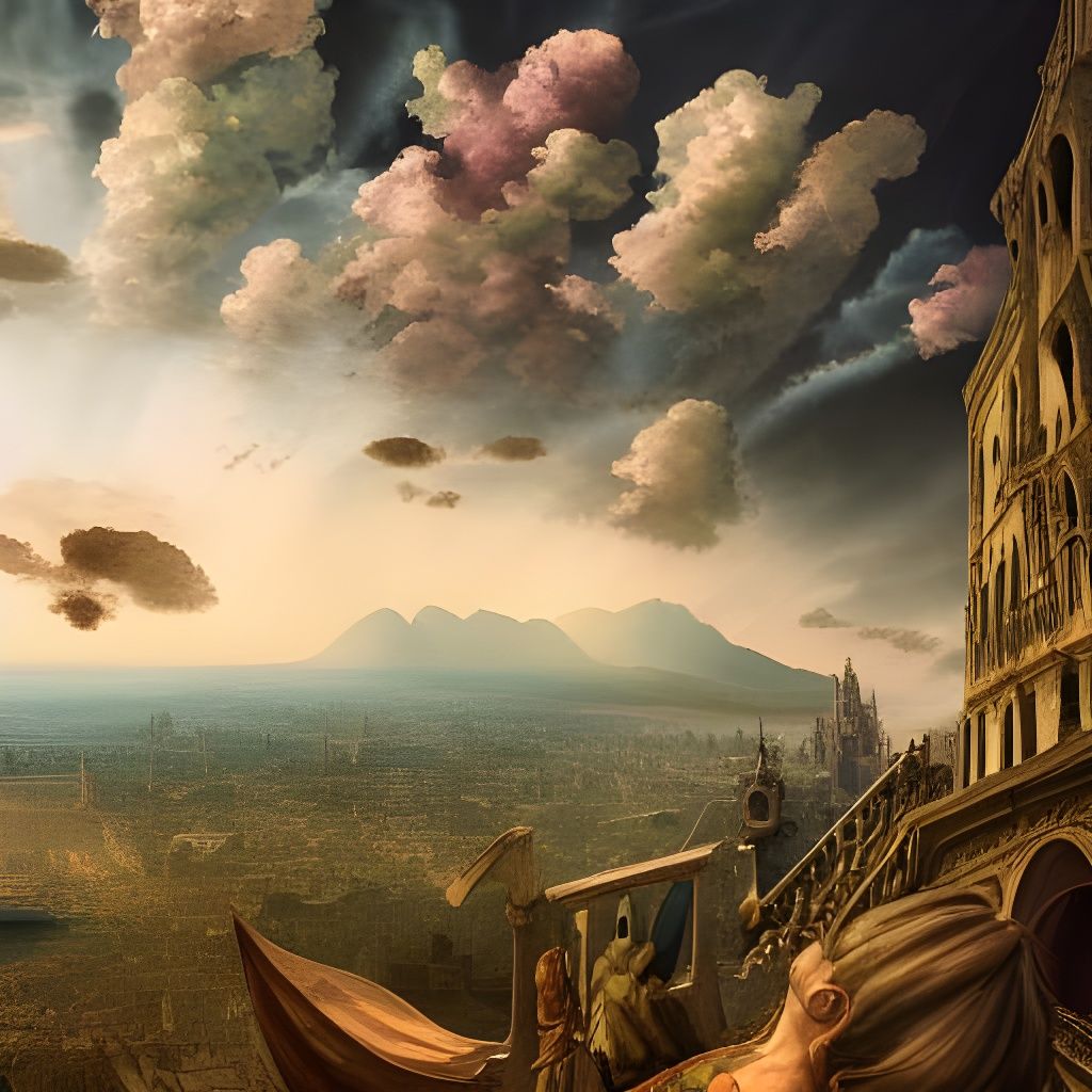 Fantasy Landscape in Renaissance and Gothic Style