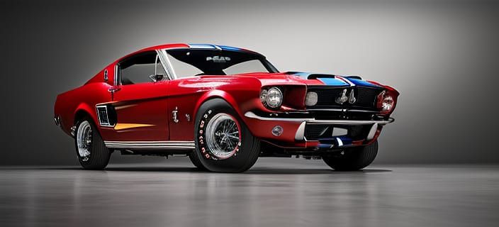 Cherry Red 1967 Ford Shelby Mustang GT-500